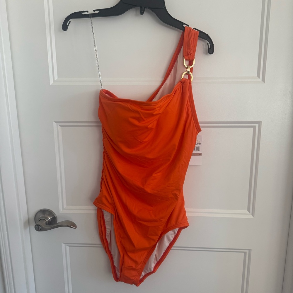 Michael Kors orange one shoulder swimsuit - multiple sizes - Picture 1 of 3